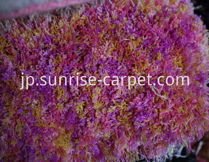 Microfiber Shaggy Space Dyed Yarn Rug